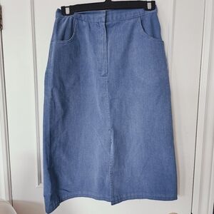 Denim midi skirt - Small - handmade, boho, 90s, country, y2k